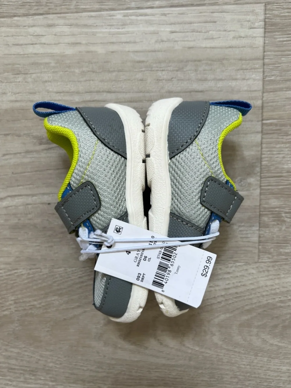 See Kai Run Tenny Sneakers Toddler Boy Size 4 Gray Hook Loop Shoes Casual New